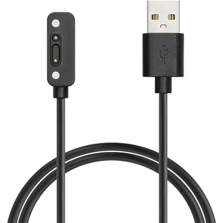 kwmobile USB Kabel Charger für Xplora X6 Play / X6 Pro, 100 cm Aufladekabel für Smartwatch und Fitness Tracker, Schwarz – Bild 1