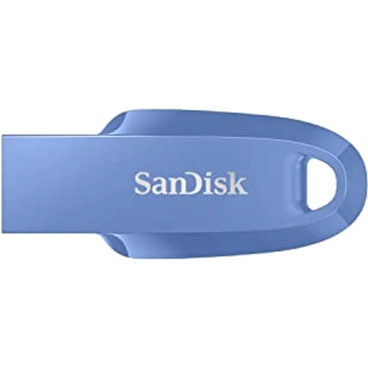 SanDisk Ultra Curve 3.2 Flash-Laufwerk 256 GB (bis zu 100 MB/s Lesen, RescuePRO Deluxe-Software, Schlüsselringöse) Blau – Bild 1