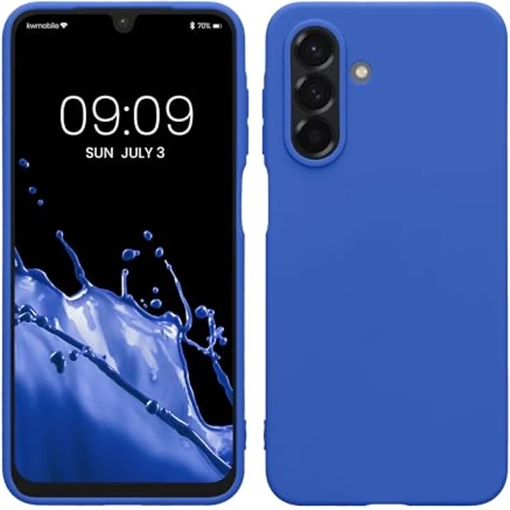 kwmobile Hülle kompatibel mit Samsung Galaxy A26 5G - weiches TPU Silikon Case für kabelloses Laden, Baltik Blau – Bild 1