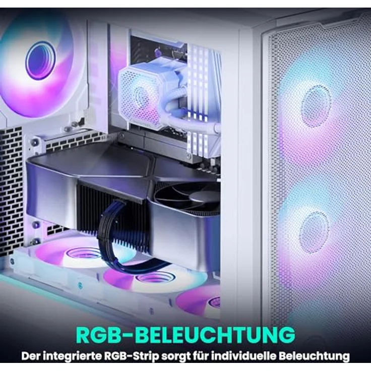 PHANTEKS Eclipse G400A PC-Gehäuse, Midi-Tower, E-ATX, Tempered Glass, D-RGB - weiß – Bild 6