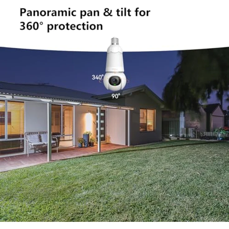 Imou Überwachungskamera IMOU Bulb Cam 2K IPC-S6DP-3M0WEB-E27-imou WLAN IP Überwachungskamera, Sicherheitssirene und Vollfarb-Nachtsicht, weiß – Bild 4