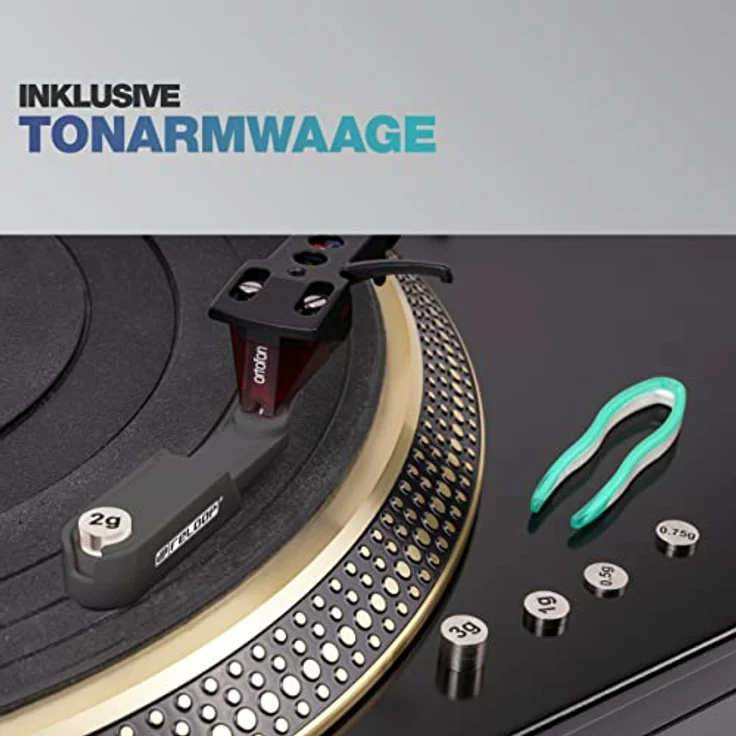 Reloop Turntable Cartridge Mount & Gauge Set - All-in-One Set zum Einstellen, Justieren und Reinigen von Plattenspieler-Tonarm und Tonabnehmer, Verspiegelte SME-Einstellschablone – Bild 3