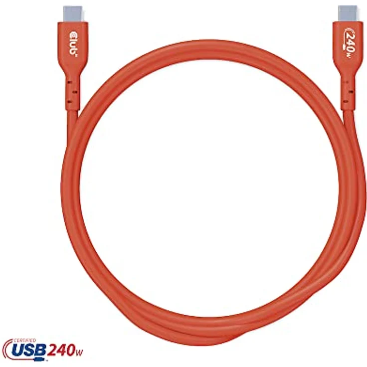 Club 3D CAC-1515 USB2 Typ-C Bi-Direktionales USB-IF Zertifiziertes Kabel 480Mb, PD 240W(48V/5A) EPR St./St. 4m – Bild 3