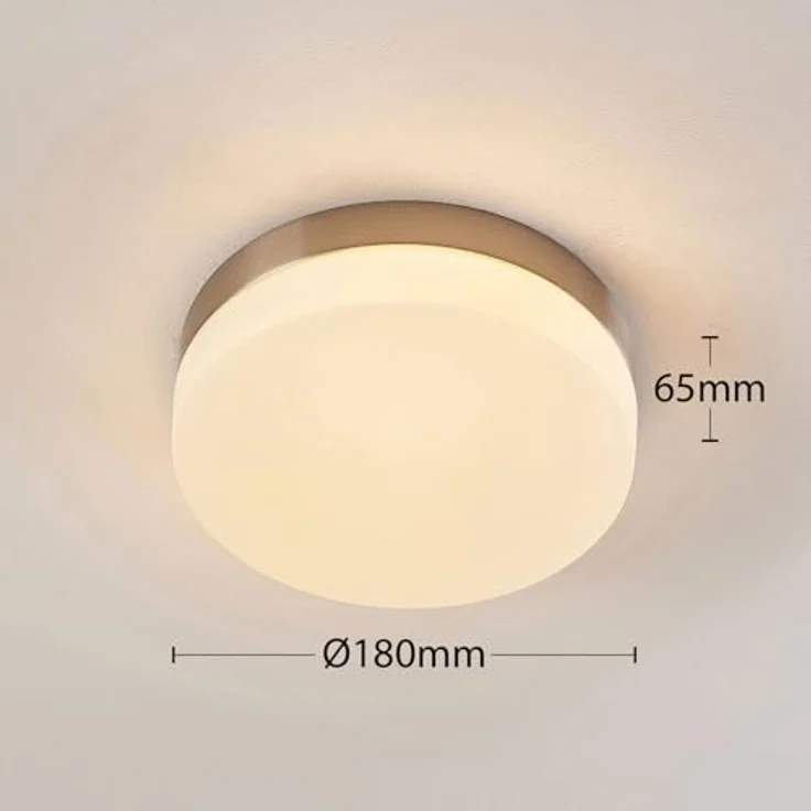 Lindby Deckenlampe 'Amilia' (spritzwassergeschützt, aus Metall, 1 flammig, E27) - Bad Deckenleuchte, Lampe, Badezimmerleuchte, Modern (schwarz) – Bild 5