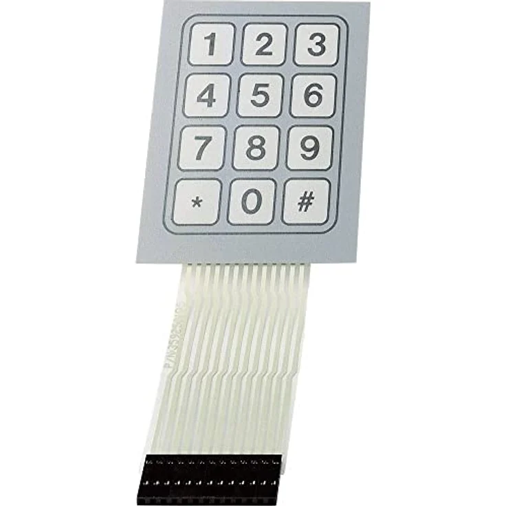 TRU Components SU709948 Folientastatur Tastenfeld, Matrix 1 x 12, ideal für Codeschlösser und Sicherheitsanwendungen – Bild 1