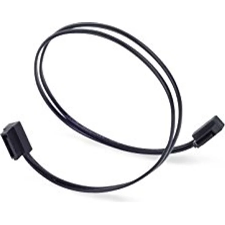 SilverStone SST-CP11-300 - SATA III 6 Gbps Kabel, ultra-dünn, um 90° abgewinkelte Anschlüsse, 30 cm, schwarz - Preisvergleich – Bild 2