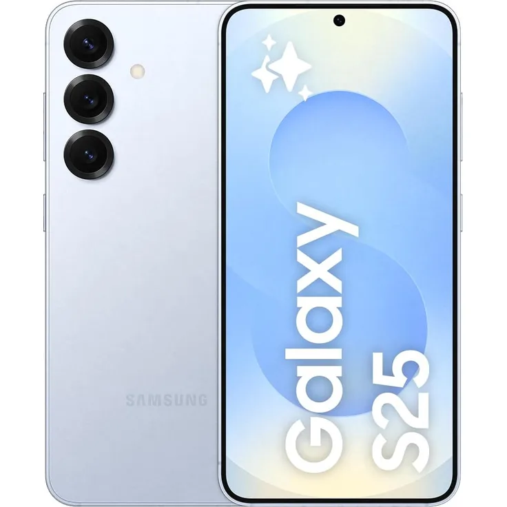Samsung Galaxy S25 AI Smartphone, Android-Handy ohne Vertrag, 12 GB RAM, 256 GB Speicher, Icyblue