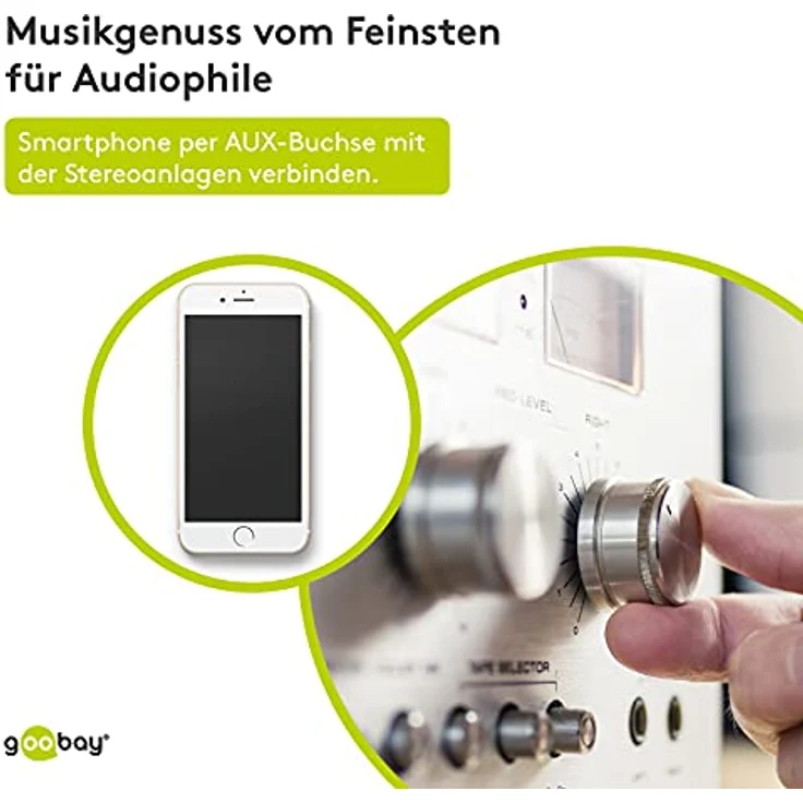 Goobay 63828 AUX-Kabel, Audiokabel, Verbinduskabel, Klinkenkabel, Klinke 3,5mm Stecker (4-Pin, Stereo) > Klinke 3, 5 mm Stecker (4-Pin, Stereo), 4-polig, 1,5 Meter, schwarz – Bild 5