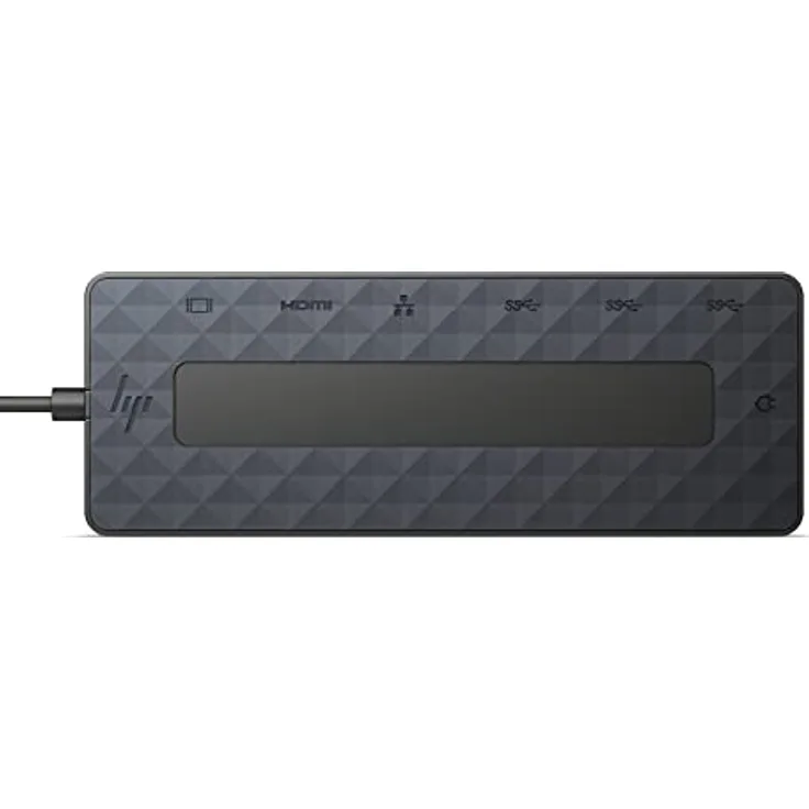HP USB-C-Multiport-Hub 7-in-1, 1x HDMI 2.0, 1 x DisplayPort 1.2, 2 x USB-A, 1 x USB-C, 1 x USB-C -Passthrough, 1 x Ethernet, Schwarz, für Windows, macOS und Chrome OS geeignet