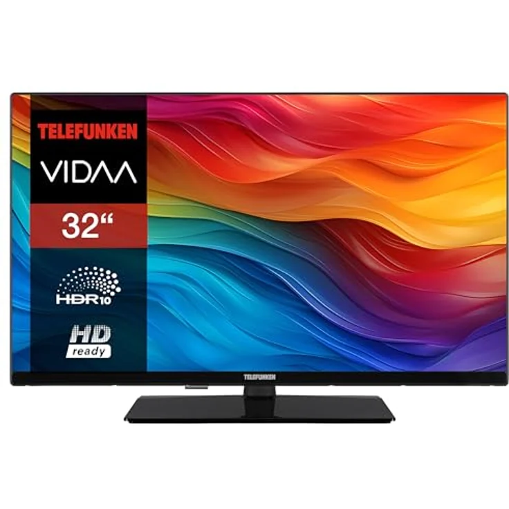 Telefunken Fernseher 32 Zoll Smart TV VIDAA XH32VP750M - HD-Ready, HDR, Triple-Tuner, LED, schwarz – Bild 2