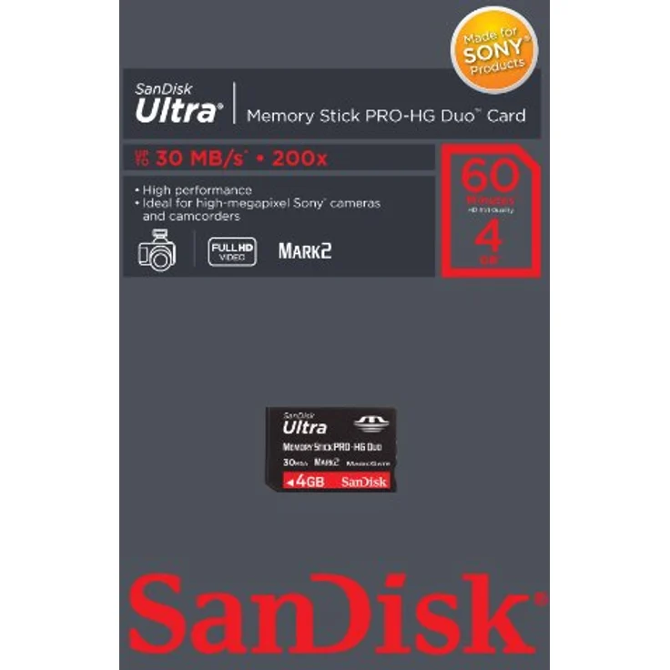 Sandisk Ultra II Memory Stick PRO Duo 4GB (SDMSPDH-4096-902) – Bild 2