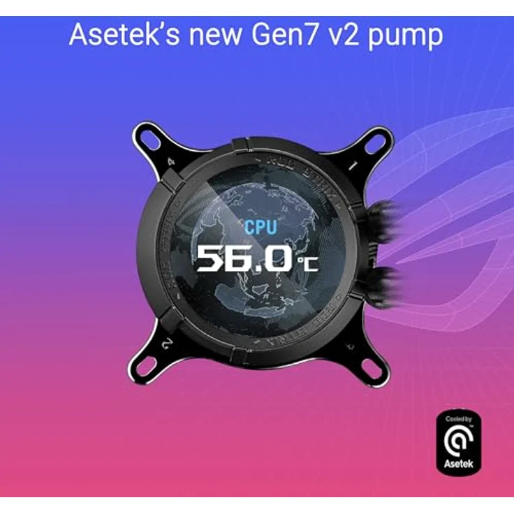 ASUS ROG Strix LC III ARGB LCD All-in-One Flüssig-CPU-Wasserkühlung (2,1 Zoll IPS-LCD Display, Aseteks Gen7 v2 Pumpe, 3x ROG ARGB-Lüfter, 0dB Technologie, schwarz) – Bild 3