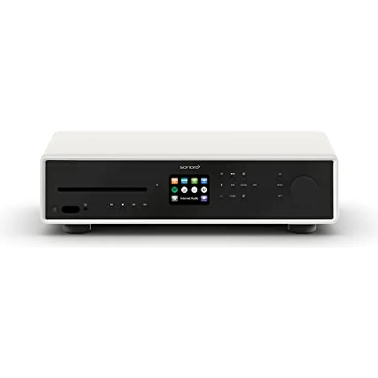 sonoro Maestro HiFi Receiver mit Class D Verstärker, CD Player & Internetradio (Bluetooth, UKW, DAB Plus, Spotify, Tidal, Amazon, Deezer) Matt Weiß