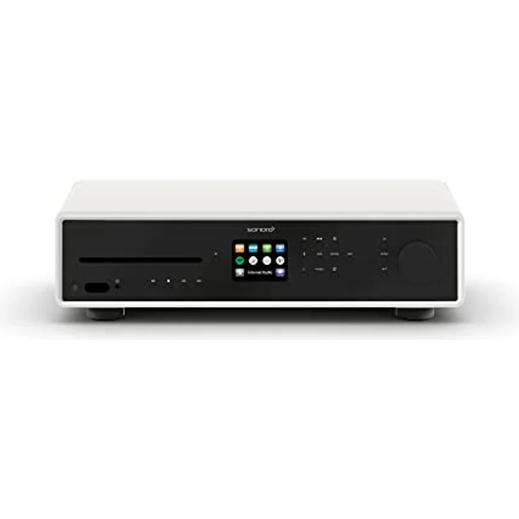 sonoro Maestro HiFi Receiver mit Class D Verstärker, CD Player & Internetradio (Bluetooth, UKW, DAB Plus, Spotify, Tidal, Amazon, Deezer) Matt Weiß – Bild 1