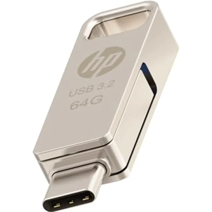HP x206c, 64GB OTG USB 3.2 Type-C/Type-A, Lesegeschwindigkeit 120MB/s, elegantes Metalldesign – Bild 5