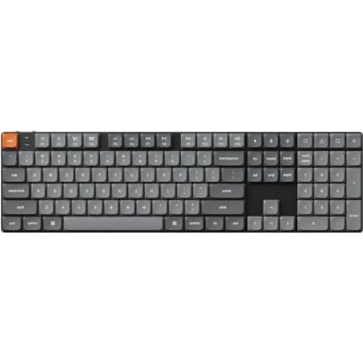 Keychron K5 Max, Ultraflache kabellose mechanische Tastatur mit QMK/VIA programmierbar, 3-Modus Bluetooth/2.4 GHz/Kabel, RGB LED, Low Profile Gateron Brown Switch Hot-Swap, PBT Tastenkappen – Bild 2