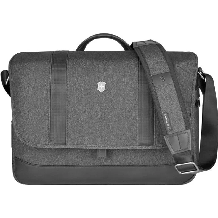 Victorinox Architecture Urban 2 Messenger, Laptopfach für 41 cm Geräte, melange grau, 100% Polyester, 41x14x29 cm
