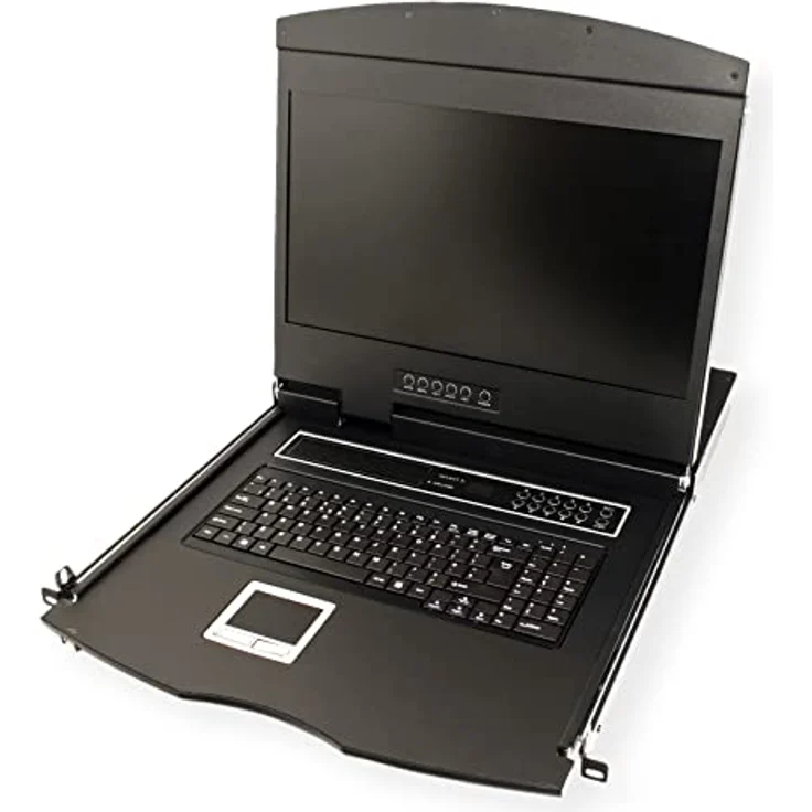 VALUE 19"-KVM-Switch, 8-Port, 48 cm (19") TFT (16:9), VGA, USB, Tastaturlayout D, Teleskopschienen, breite Handauflagefläche, Einbau in 19"-Schrank – Bild 2