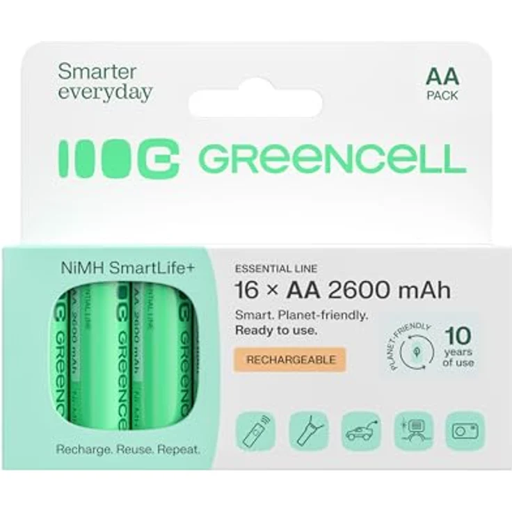 Green Cell 4x AA HR6 Ni-MH Akku mit 2600 mAh Kapazität – Bild 3