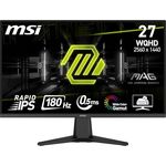 MSI MAG 275QF 68.6 cm WQHD Gaming Monitor - 2560x1440 Rapid IPS Panel, 180Hz / 0.5ms (GtG, Min.), 101% sRGB Farbraum, rahmenloses Design, HDR Ready - DisplayPort 1.4, HDMI 2.0b (WQHD@144Hz) - Schwarz