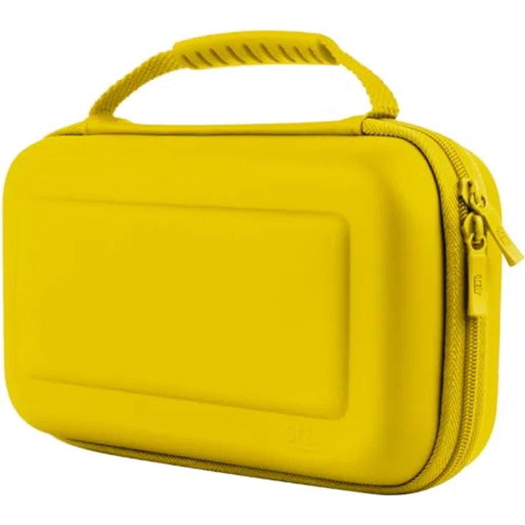 Orzly Tragetasche für Nintendo Switch, Hartschalen Case in GELB mit Platz für Konsole, 2 Joy-Con und Zubehör – Bild 1