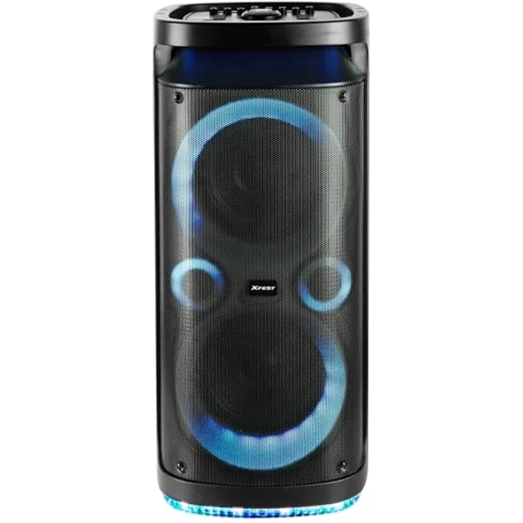 Trevi XF 3150 KB, Wireless Party Lautsprecher 130W mit Bluetooth, USB und Mikrofon, Schwarz – Bild 6