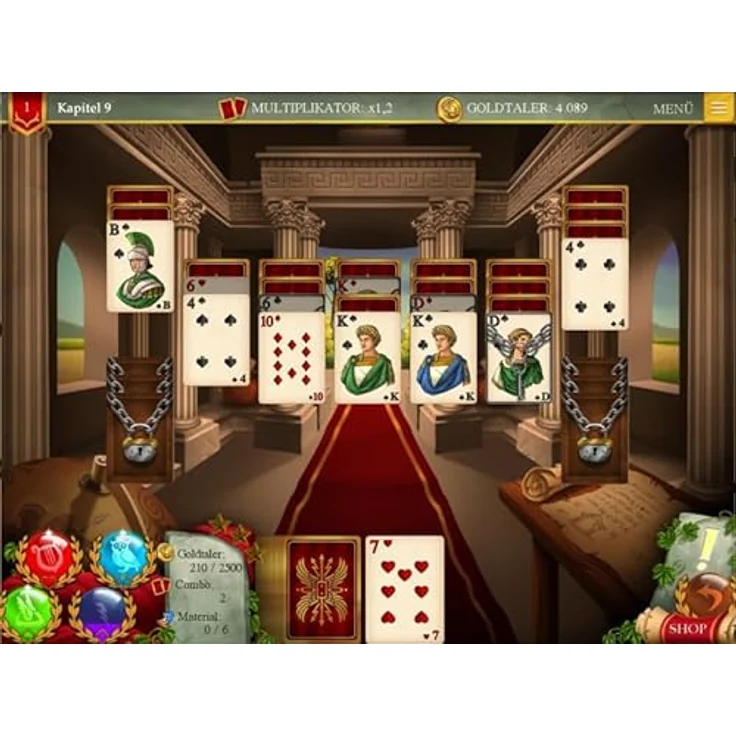Markt + Technik LEGENDEN von ROM - Spiele Paket mit 4 Vollversionen: Solitaire, Mahjongg, Match 3 für Win 11/10/8.1/7, schnelle Installation, deutscher Support – Bild 3