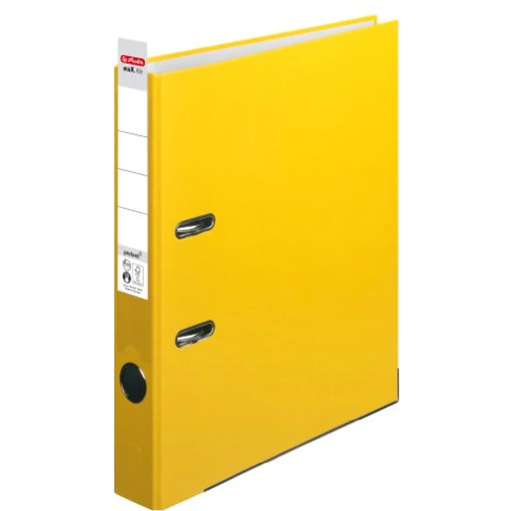 Herlitz Aktenordner maX.file protect, schmal, DIN A4, mit Griffloch, Blattniederhalter, Raumsparschlitzen, blau – Bild 2