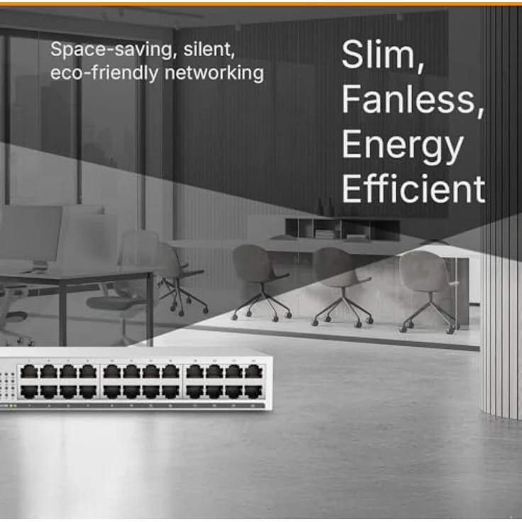 ZyXEL GS-1100-24E, unmanaged Switch mit 24 x 10/100/1000 Ports, rackmontierbar, desktop- und wandmontierbar – Bild 3