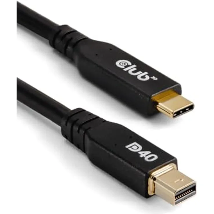Club 3D CAC-1561 USB Typ C Kabel auf Mini DP 2.1, 2 m, VESA DP40 zertifiziert, M/M, Displayport 2.1 Unterstützung, 8K/4K UHD Auflösung, biologisch abbaubar - Blau