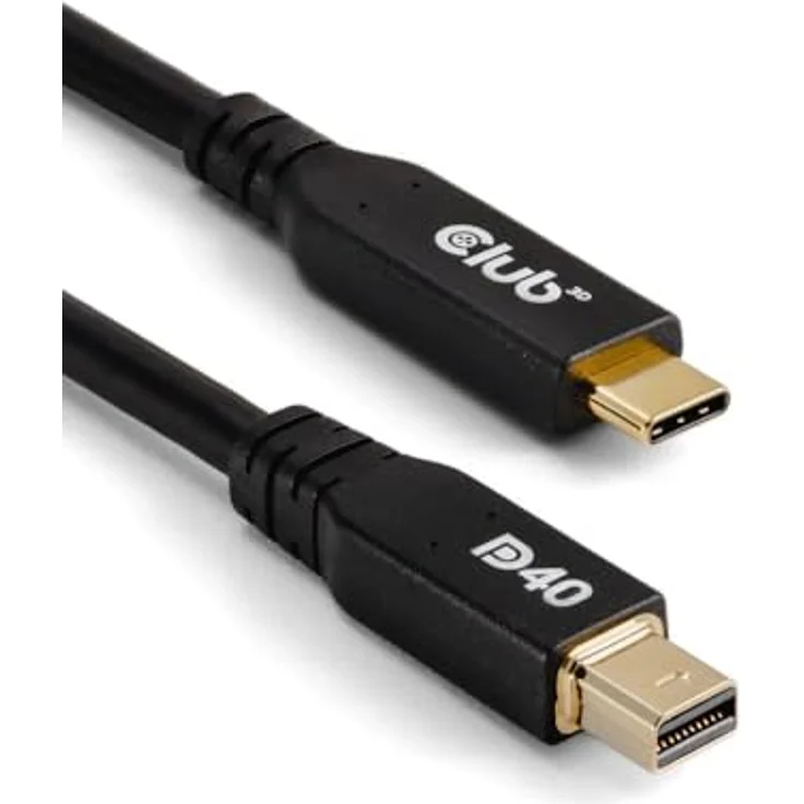 Club 3D CAC-1561 USB Typ C Kabel auf Mini DP 2.1, 2 m, VESA DP40 zertifiziert, M/M, Displayport 2.1 Unterstützung, 8K/4K UHD Auflösung, biologisch abbaubar - Blau – Bild 1