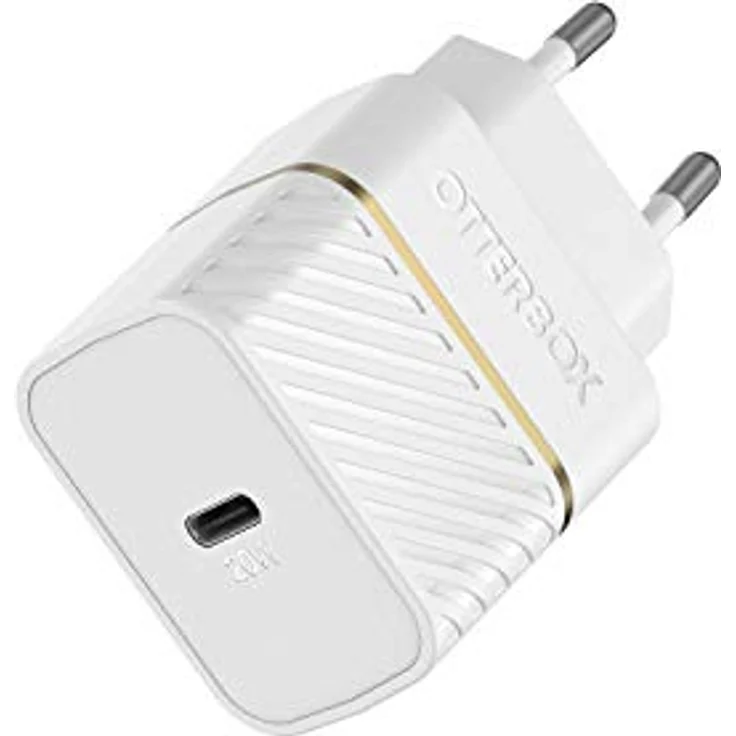OtterBox USB-C PD Schnelllade Netzteil 20W, robustes Wandladegerät für Smartphones, weiß und schwarz – Bild 1