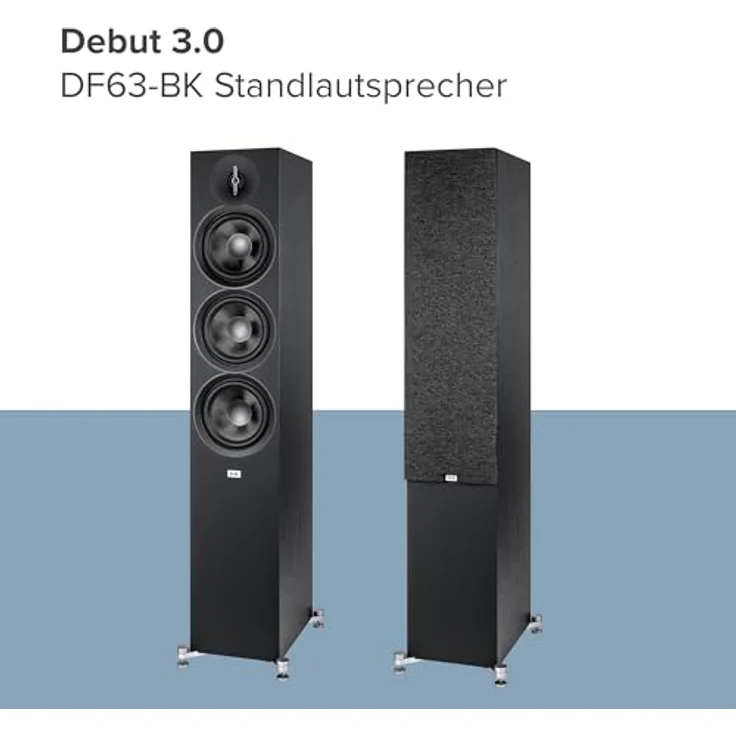 ELAC Debut F6.3 Standlautsprecher – Ideal für Stereoanlage & 5.1 Surround, legendärer Klang, edles Design, passiv – Bild 2