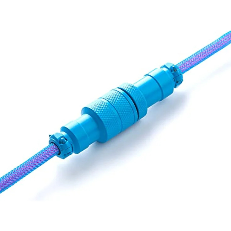 CableMod Pro Coiled Keyboard Cable USB-C zu USB Typ A, 1.50 m, Galaxy Blue, USB 2.0, Hochwertiges Spiralkabel mit fünfpoligem Aviator-Plug – Bild 4