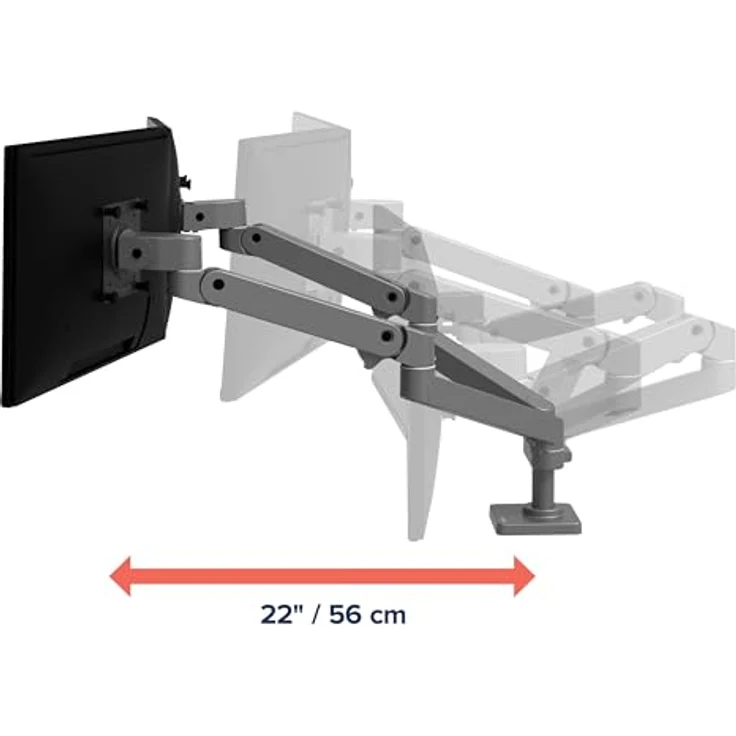 Ergotron Tischhalterung für 2 Monitore bis je 27 Zoll, VESA Standard, Constant Force Bewegungstechnologie, Schwarz – Bild 6