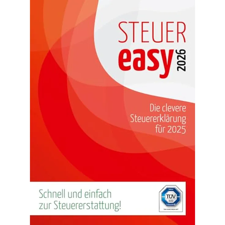Wolters Kluwer STEUEReasy 2026, Schritt-für-Schritt Steuersoftware für Steuererklärung 2025, inkl. ELSTER Schnittstelle, Windows-Version, 1 Einkommensteuererklärung, Aktivierungscode per Email