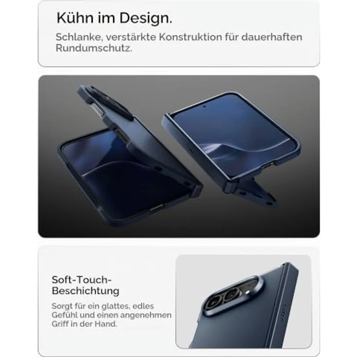 Spigen Tough Armor Pro MagSafe, Handy-Schutzhülle für iPhone Duo, Metal Slate, Dunkelblau – Bild 4