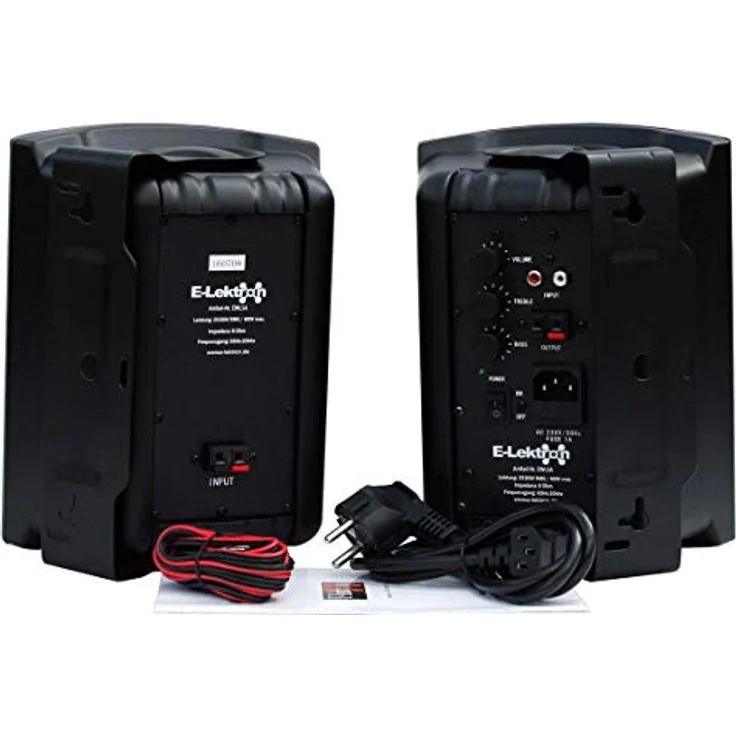 E-Lektron EWL5A Stereo Aktiv Lautsprecher Paar inkl. Wandhalter - 5" 2X 60W Schwarz – Bild 5