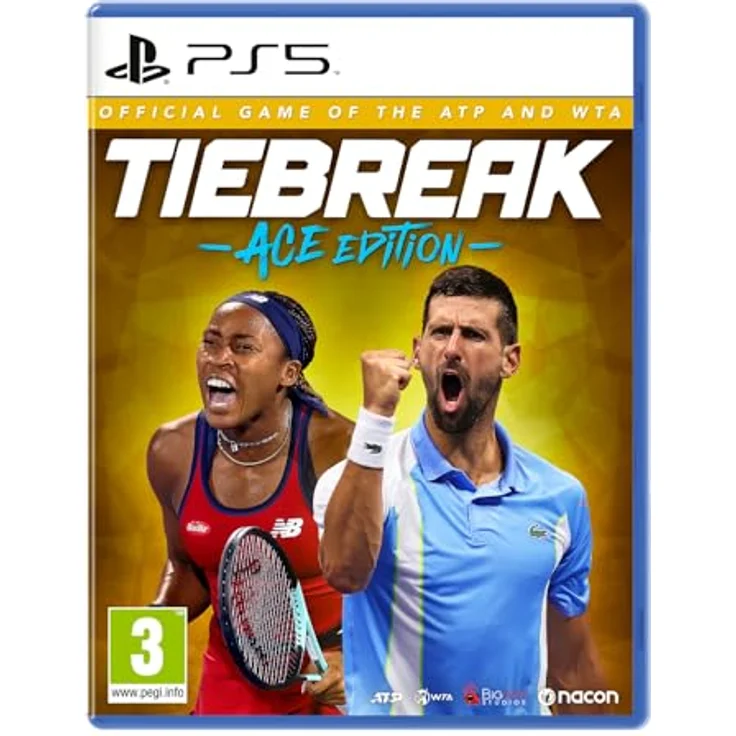 NACON Nacon Tiebreak: offizielles Spiel der ATP und WTA - ACE Edition (PS5) - Über 120 Top-Spieler, 90 Turniere, ATP-Karriere Novak Djokovic, einzigartiger Tennis-Karriere-Modus, TIEBREAK Academy Tools – Bild 1