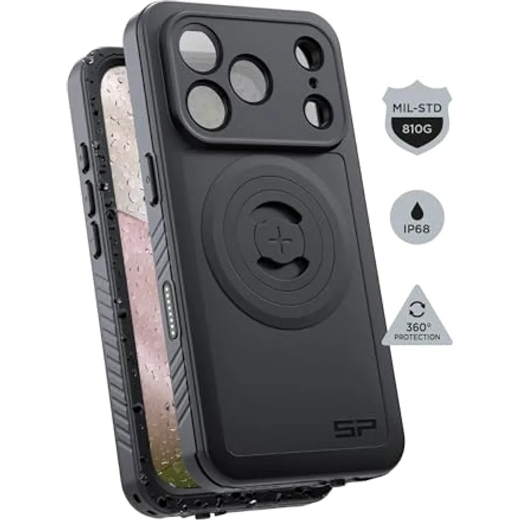 SP CONNECT Phone Case Xtreme für iPhone 17 Pro, MIL-STD 810 zertifiziert, robust und wasserdicht, magnetische Befestigung, kabelloses Aufladen, kompatibel mit MagSafe – Bild 3