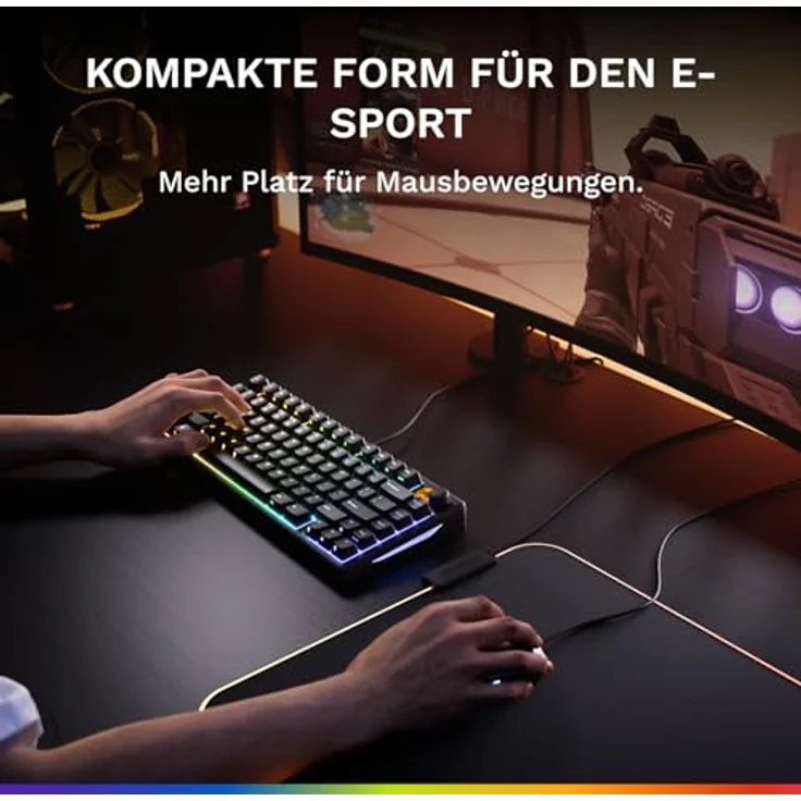 Glorious PC Gaming Race GMBK 75% RGB-Gaming-Tastatur, Kabelgebunden, Schwarz, IP57 wasserdicht, austauschbare Tastenkappen – Bild 6