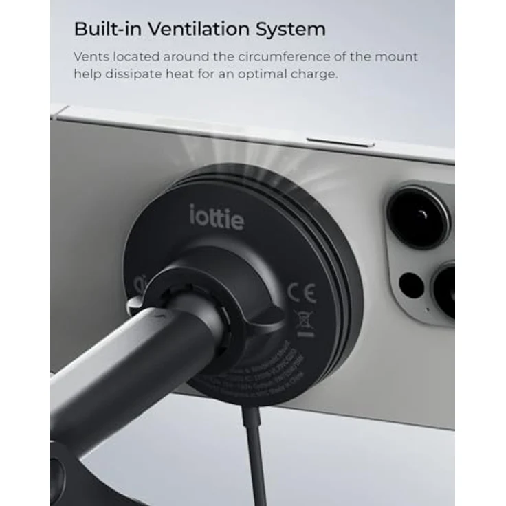 iOttie Velox Mini Qi2, Smartphone Halterung mit 15W kabellosem Laden, Schwarz – Bild 4