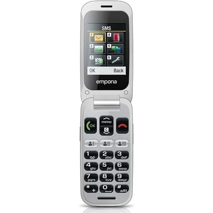 Emporia ONE V200i Klapphandy, 2 MP Kamera, IP54-Schutz, große beleuchtete Tasten, spacegrey/silber (2025) – Bild 7