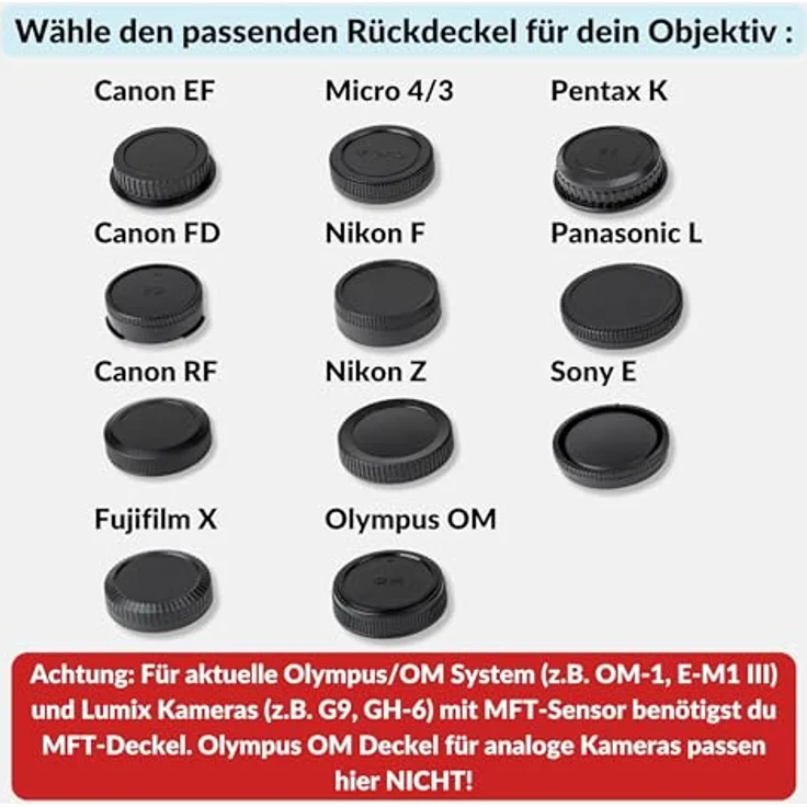 LENS-AID Objektivdeckel (hinten) für Sony E Objektiv mit E Mount Bajonett, passgenauer Schutz für Rücklinse, ideal für Transport und Lagerung – Bild 4