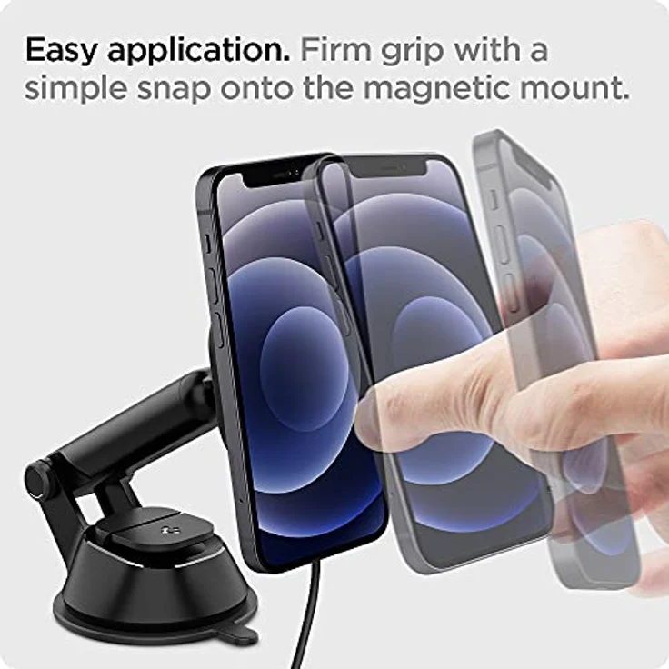 Spigen MagSafe-Ladegerät ITS35W, Magnetische Smartphone Halterung, Schwarz – Bild 7
