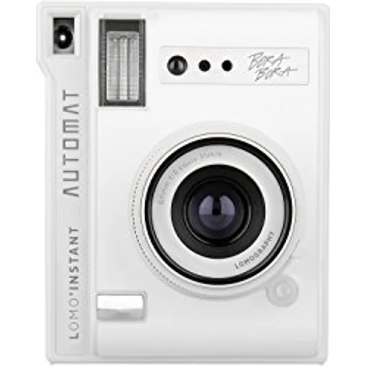 Lomo Lomo’Instant Automat Bora Bora, Sofortbildkamera mit automatischer Belichtung und Fernauslöser, Weiss