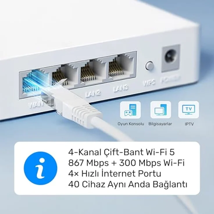 Cudy AC1200 WR1200E, DSL-Router mit Dual-Band WLAN bis 867 Mbit/s, Weiss – Bild 3