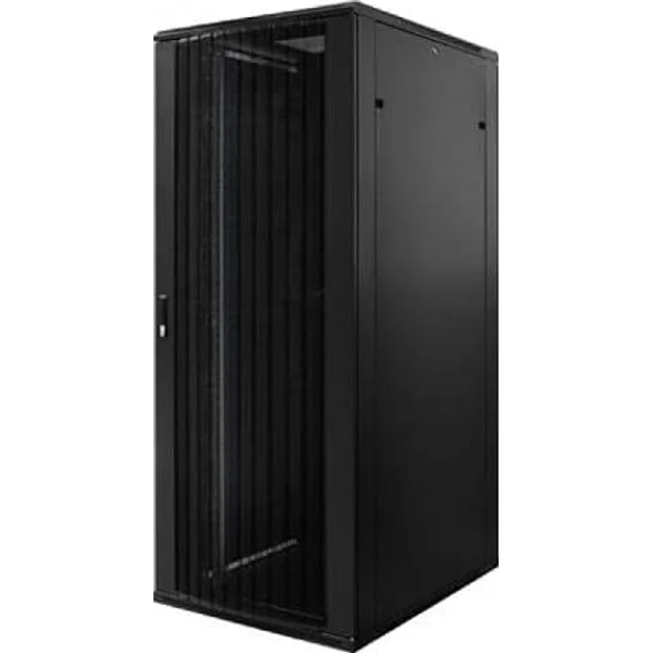 DSIT 42HE 19 Zoll Serverschrank, perforierte Doppelflügeltüren, höhenverstellbare Standfüße, optimale Luftzirkulation – Bild 2