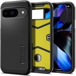 Spigen Tough Armor Hülle für Google Pixel 9 Pro und Pixel 9 [Made for Google] -Schwarz, Doppelschichtige Schutzhülle mit Kickstand und Air Cushion Technologie