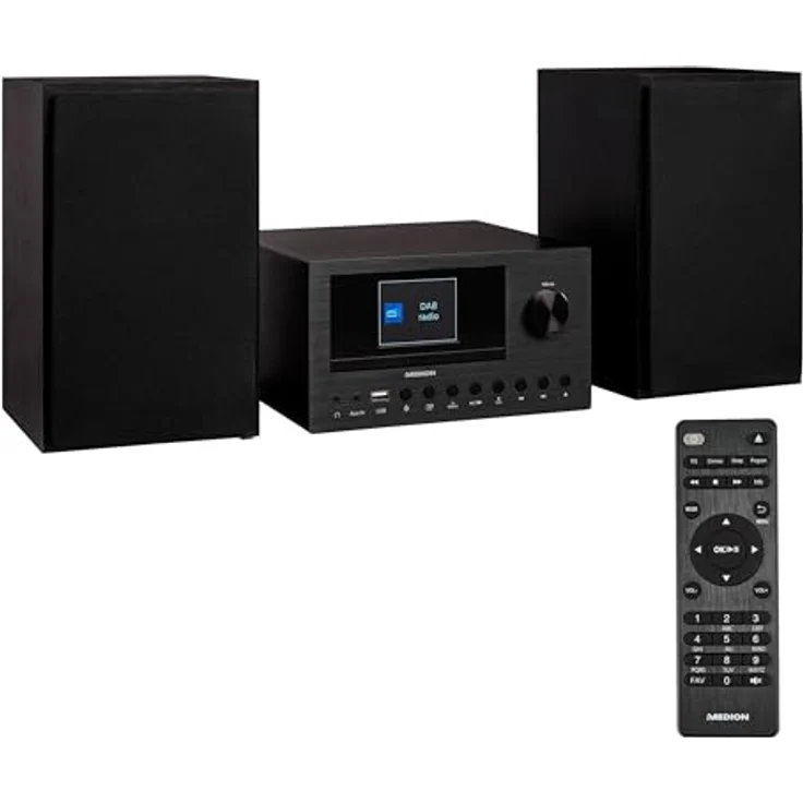 MEDION P85003 Micro Audio System Kompaktanlage (Internetradio, DAB+, PLL UKW Radio, Bluetooth, USB Anschluss, AUX, 2x150 W) – Bild 1